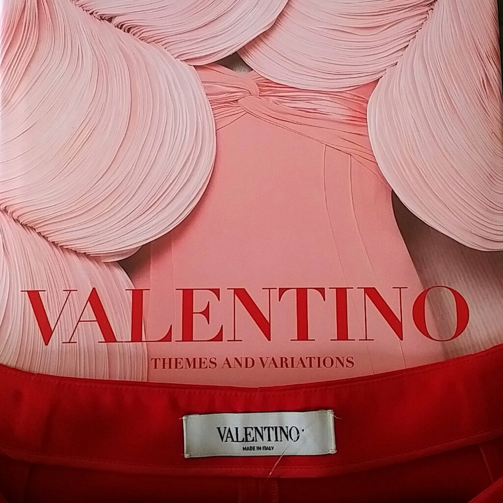VALENTINO - iconic silk wool red pants